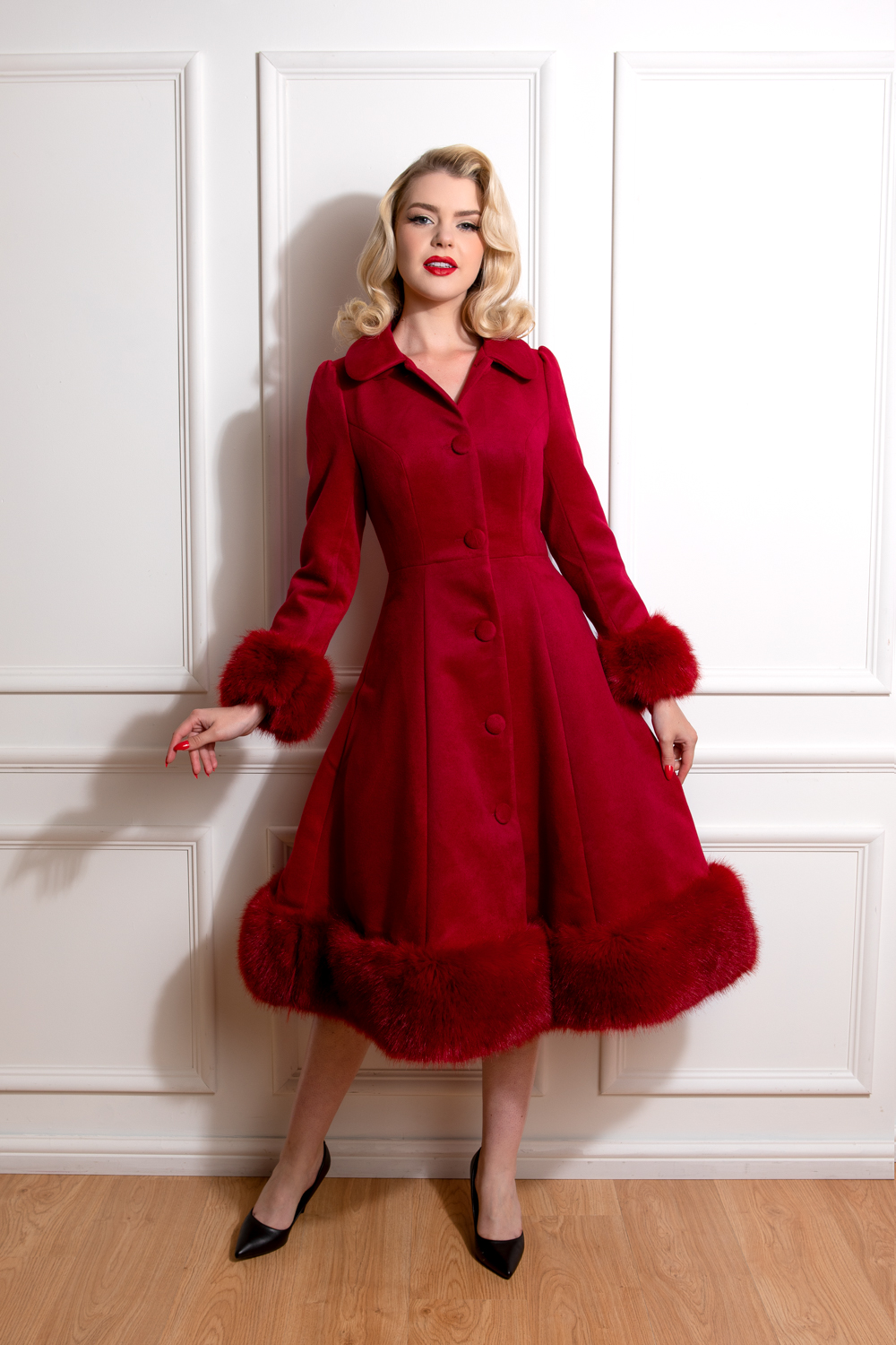 Lacey Bordeaux Swing Coat